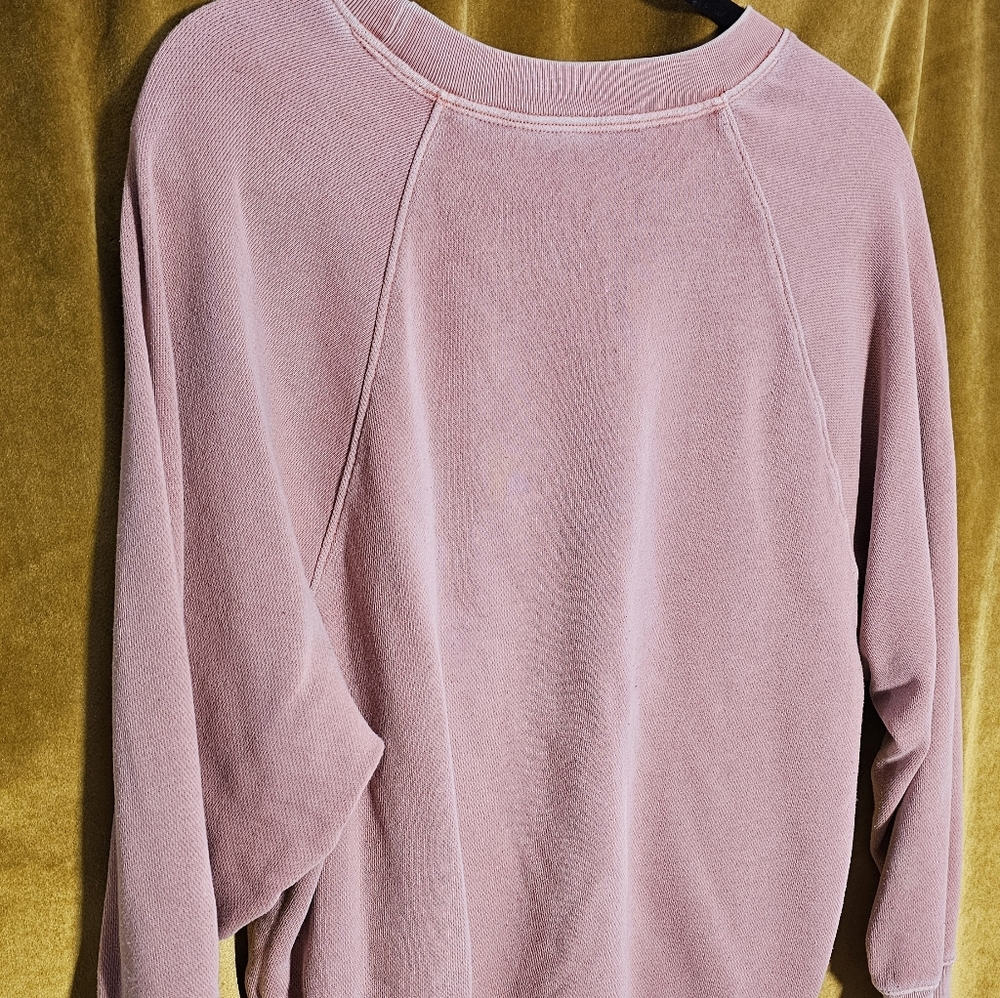 Aerie Pink Textured Sweatshirt - Picture 3 of 7